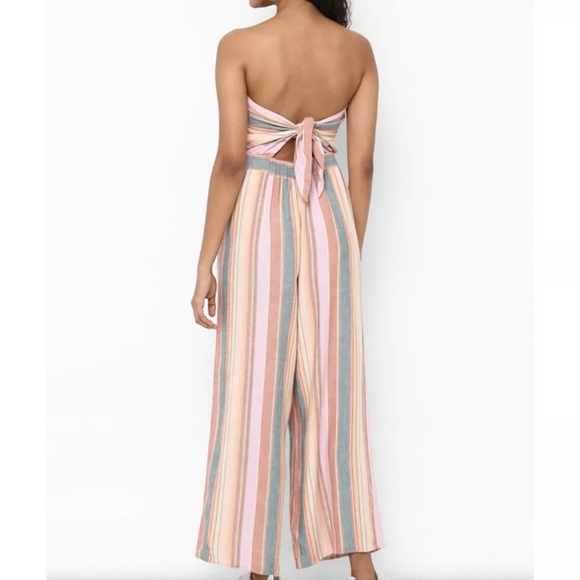American Eagle Strapless Jumpsuit – Pastel Multicolor Stripes - Picture 9 of 9